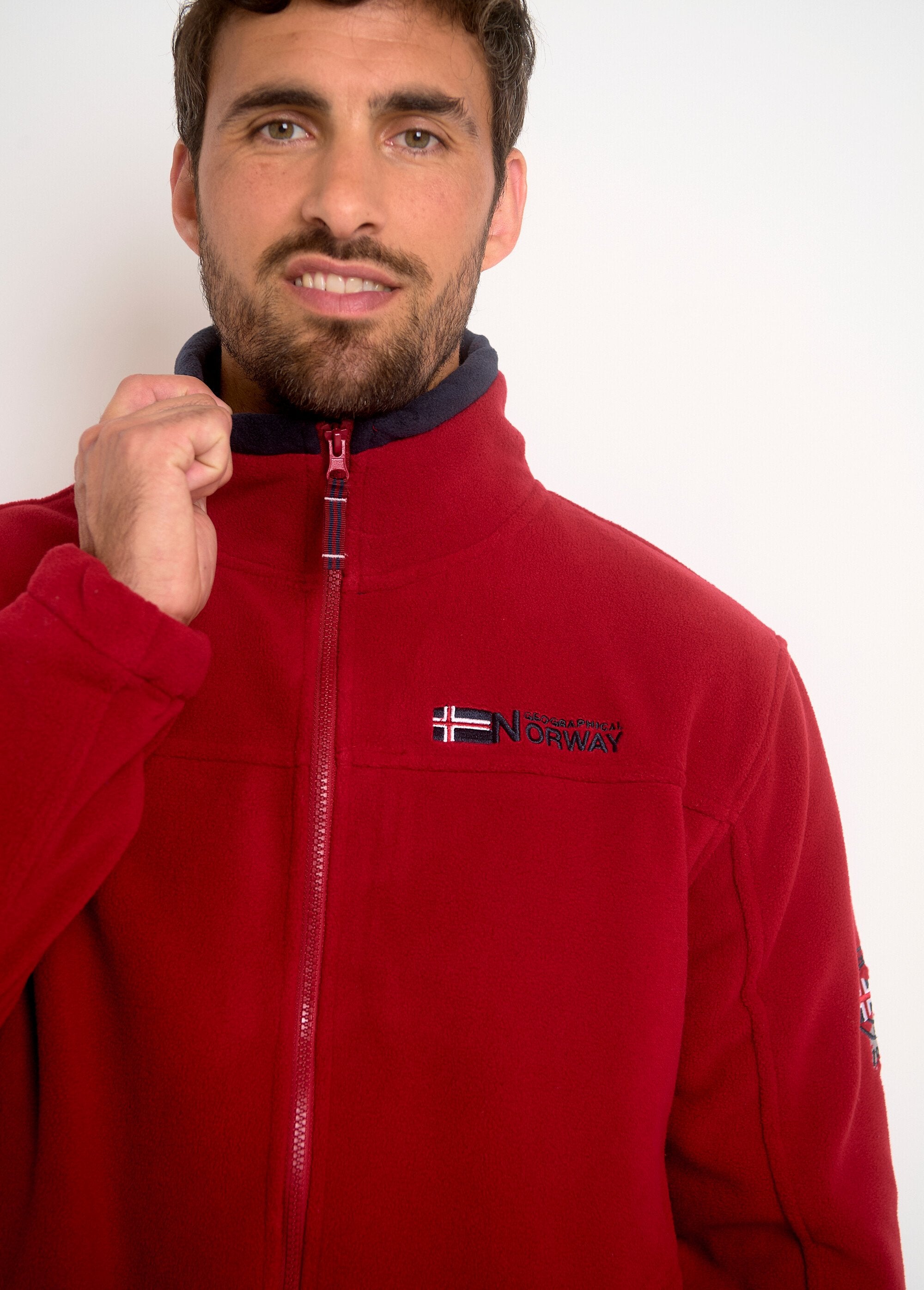 Jas_met_oprolbare_fleece_capuchon_Rouge_DE2_slim