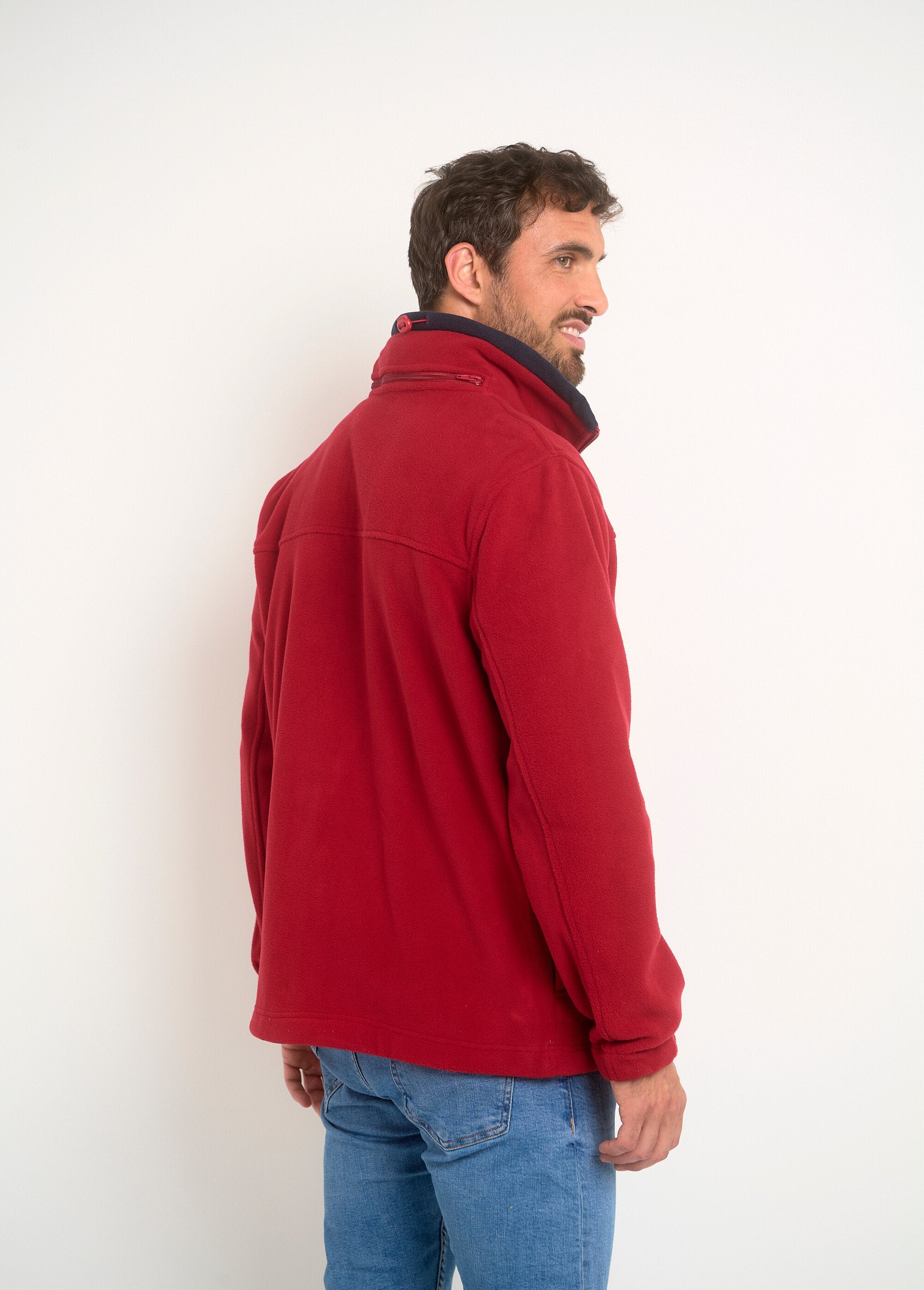 Jas_met_oprolbare_fleece_capuchon_Rouge_DO1_slim