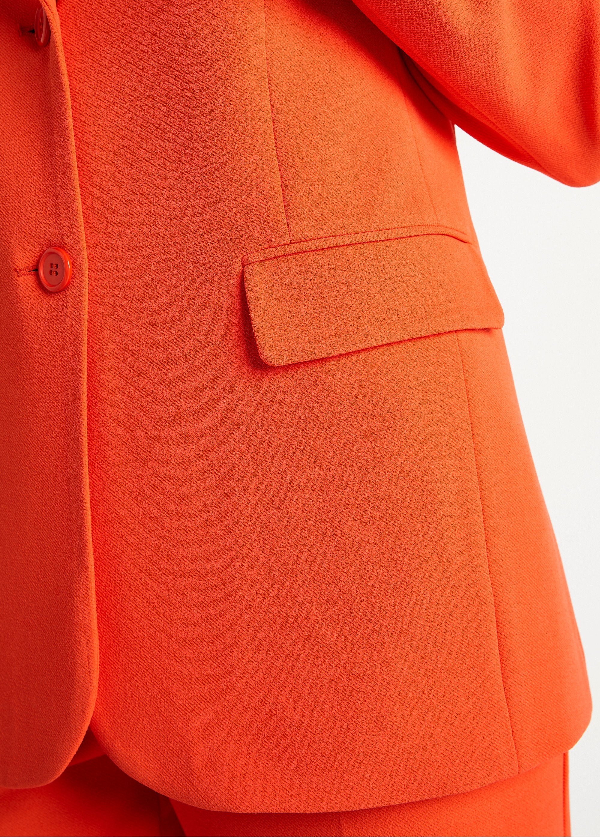 Veste_blazer_coupe_droite_maille_unie_Orange_DE2_slim