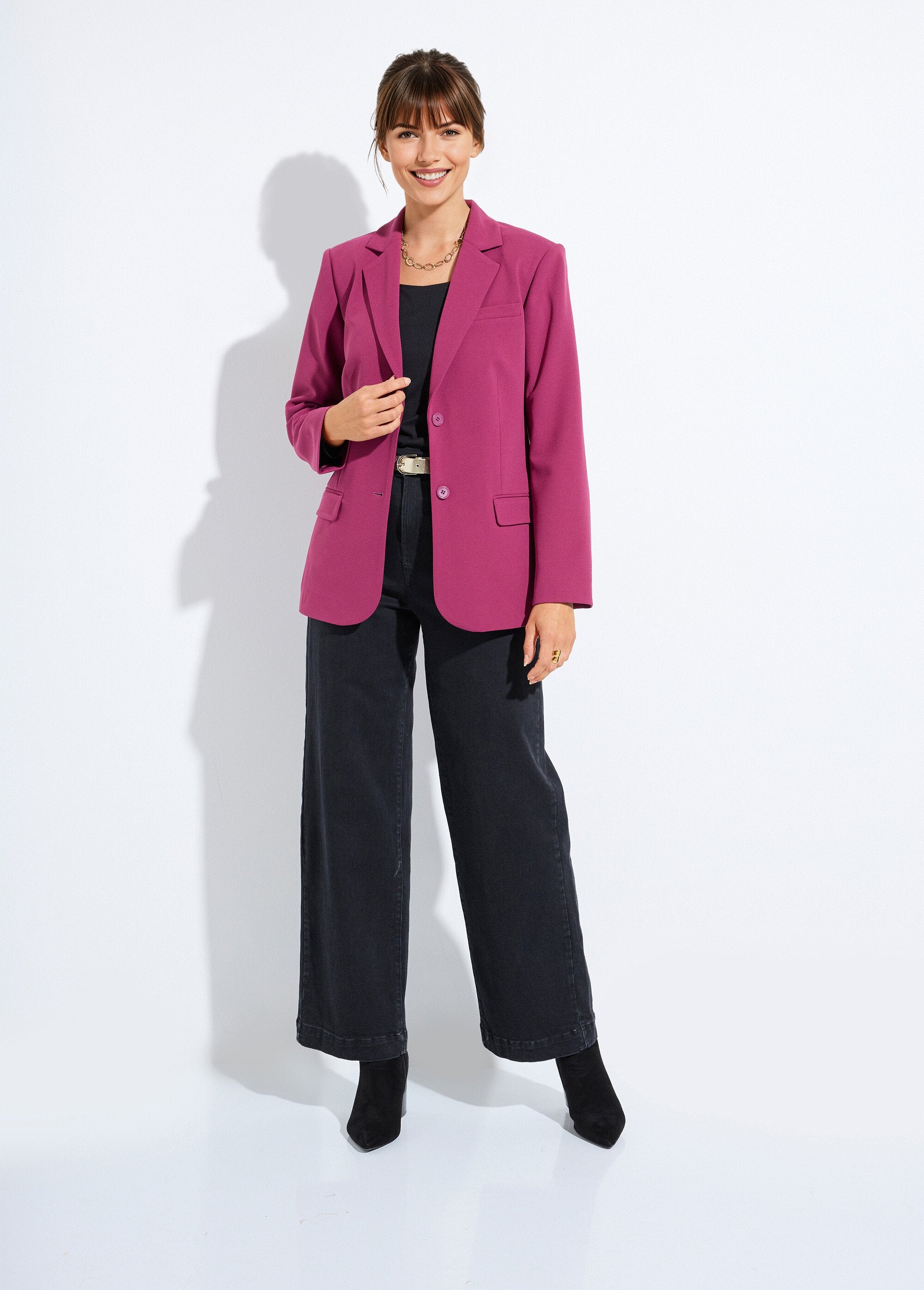 Veste_blazer_unie_coupe_droite_col_tailleur_Cassis_SF1_slim