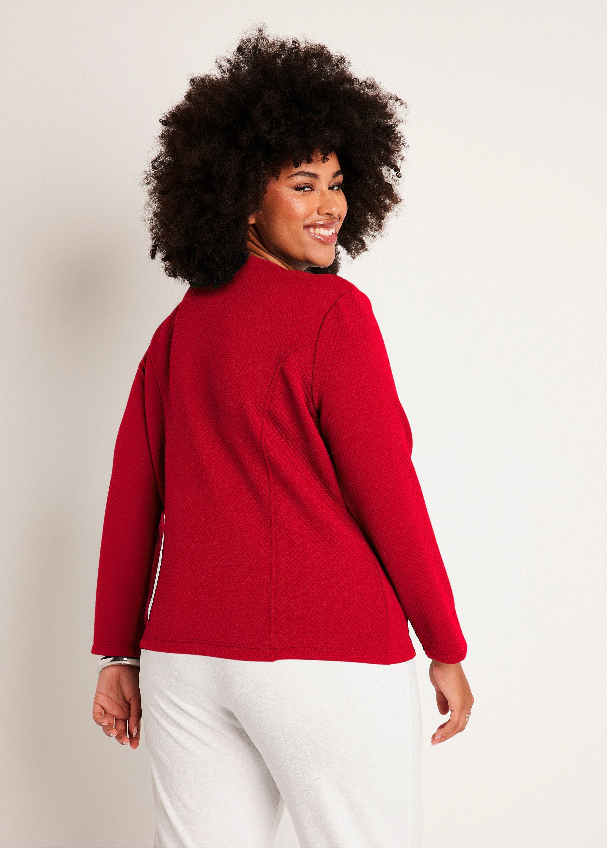 Veste_cintrée_sans_col_Rouge_DO1_curvy