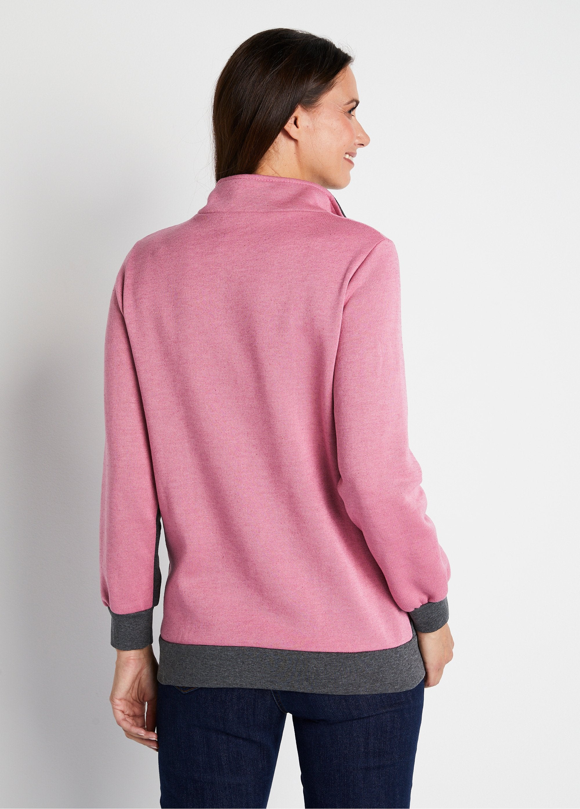 Veste_de_jogging_molleton_zippée_paillettes_Rose_et_gris_DO1_slim