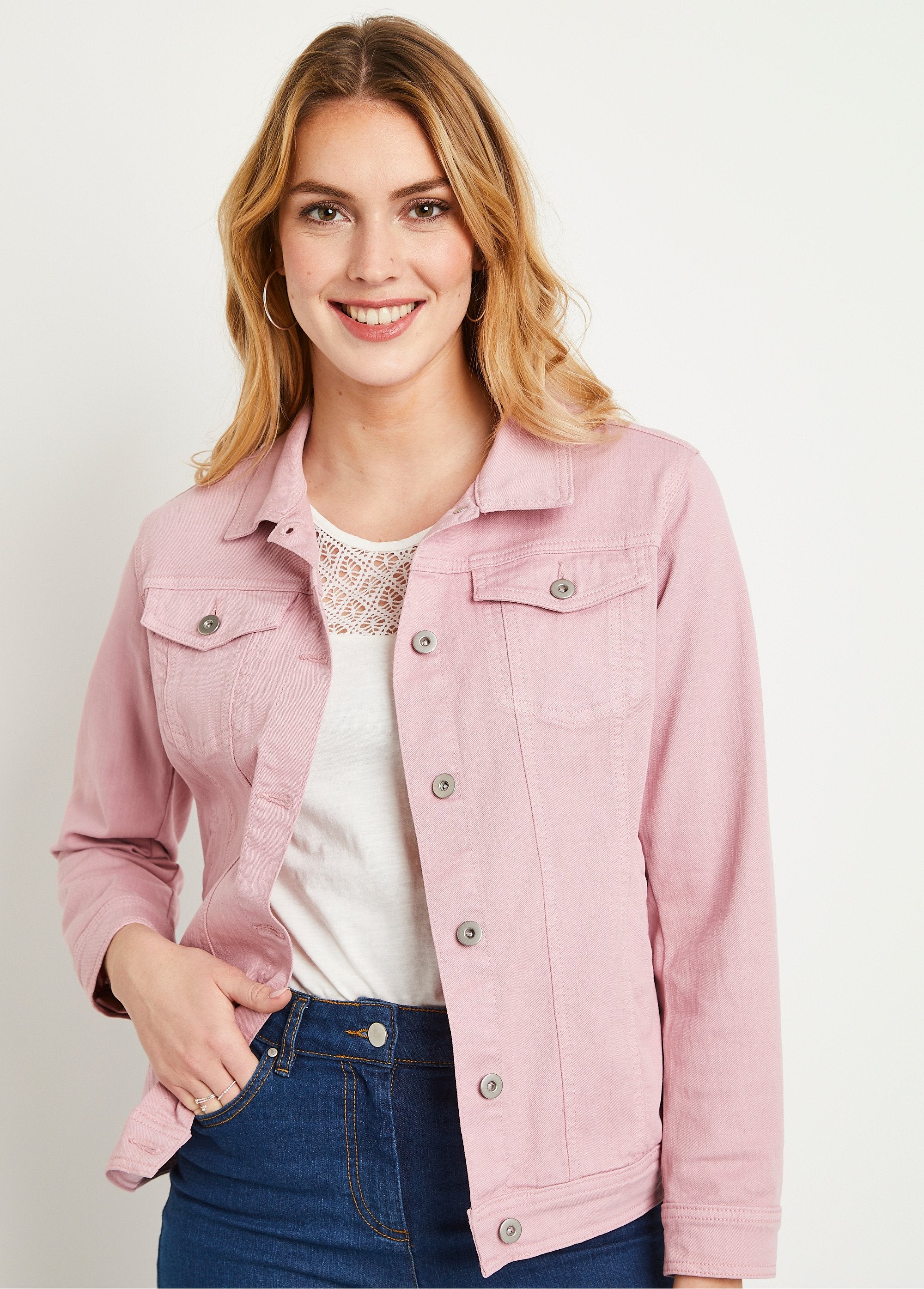 Veste_en_jean_droite_boutonnée_Rose_FA2_slim