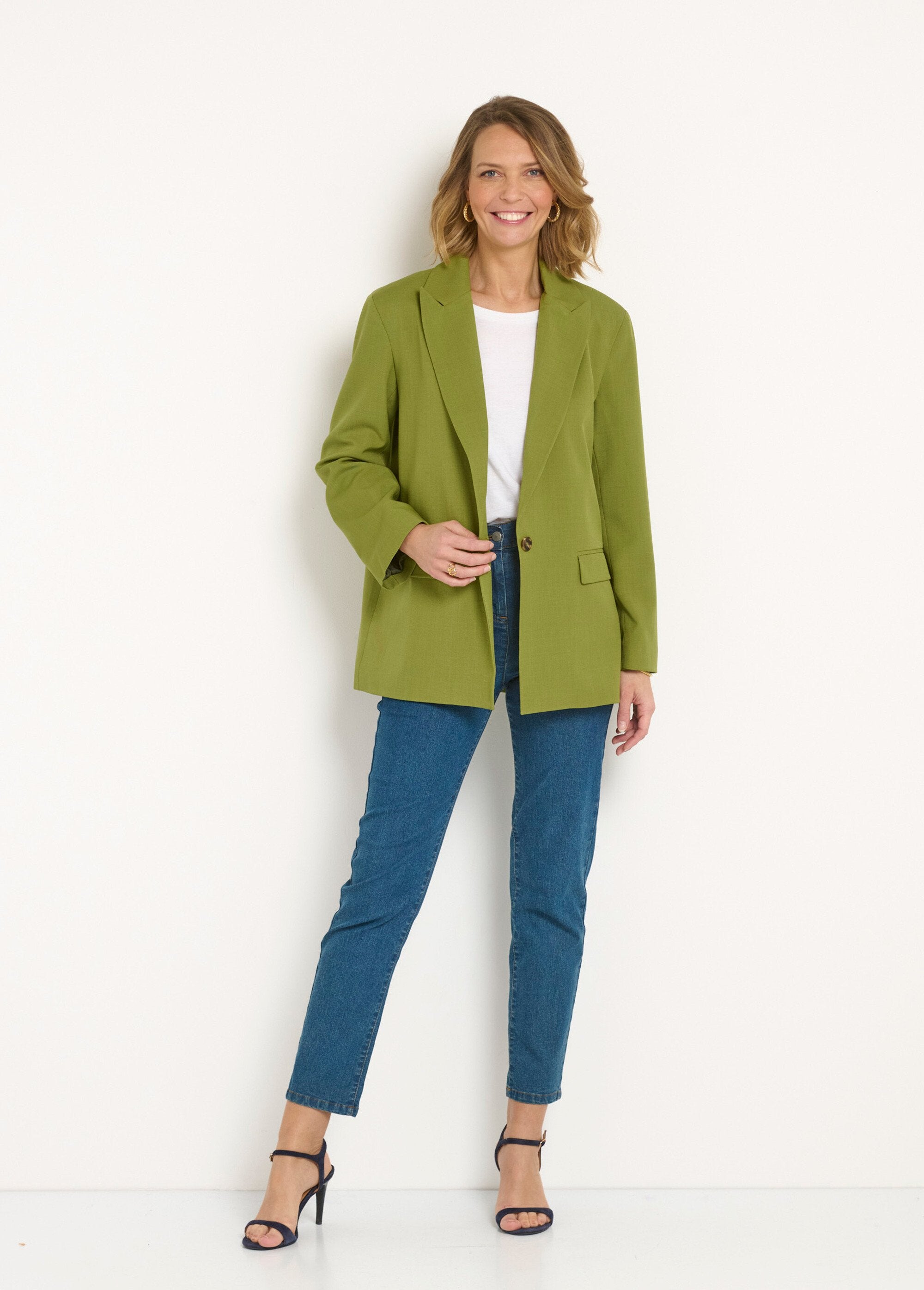 Veste_longue_1_bouton_avec_col_tailleur_Vert_SF1_slim