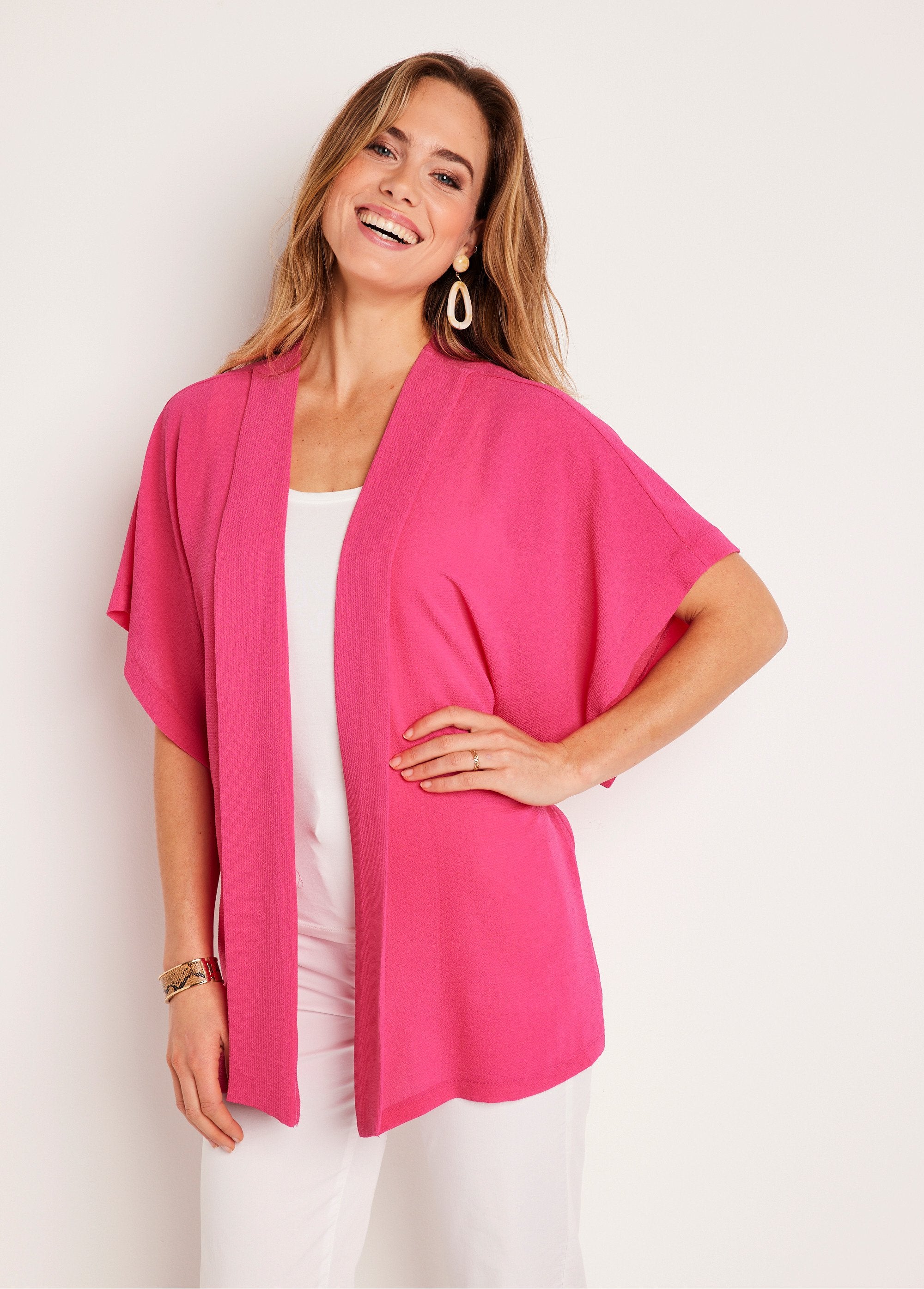 Veste_longue_légère_fluide_Fuchsia_FA1_slim