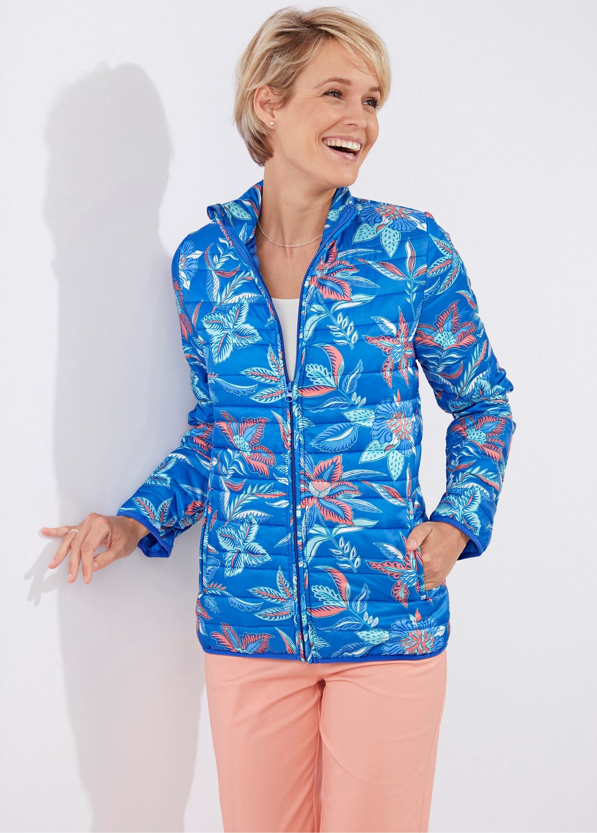 Veste Matelassée Femme Canda Couleur Corail - Taille 44 - Occasion Très Bon état