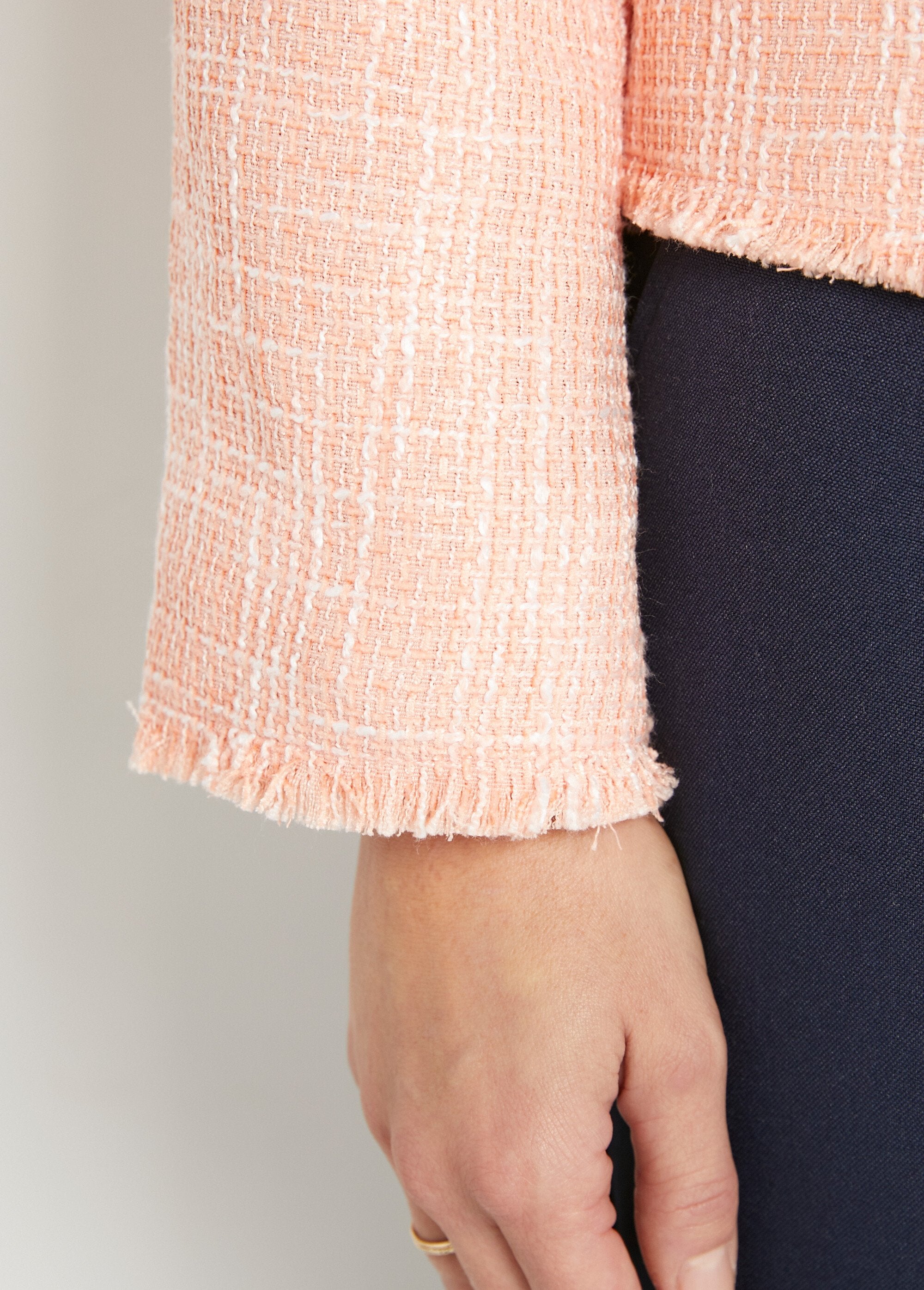 Short_buttoned_collarless_jacket_in_plain_woven_fabric_Apricot_DE4_slim