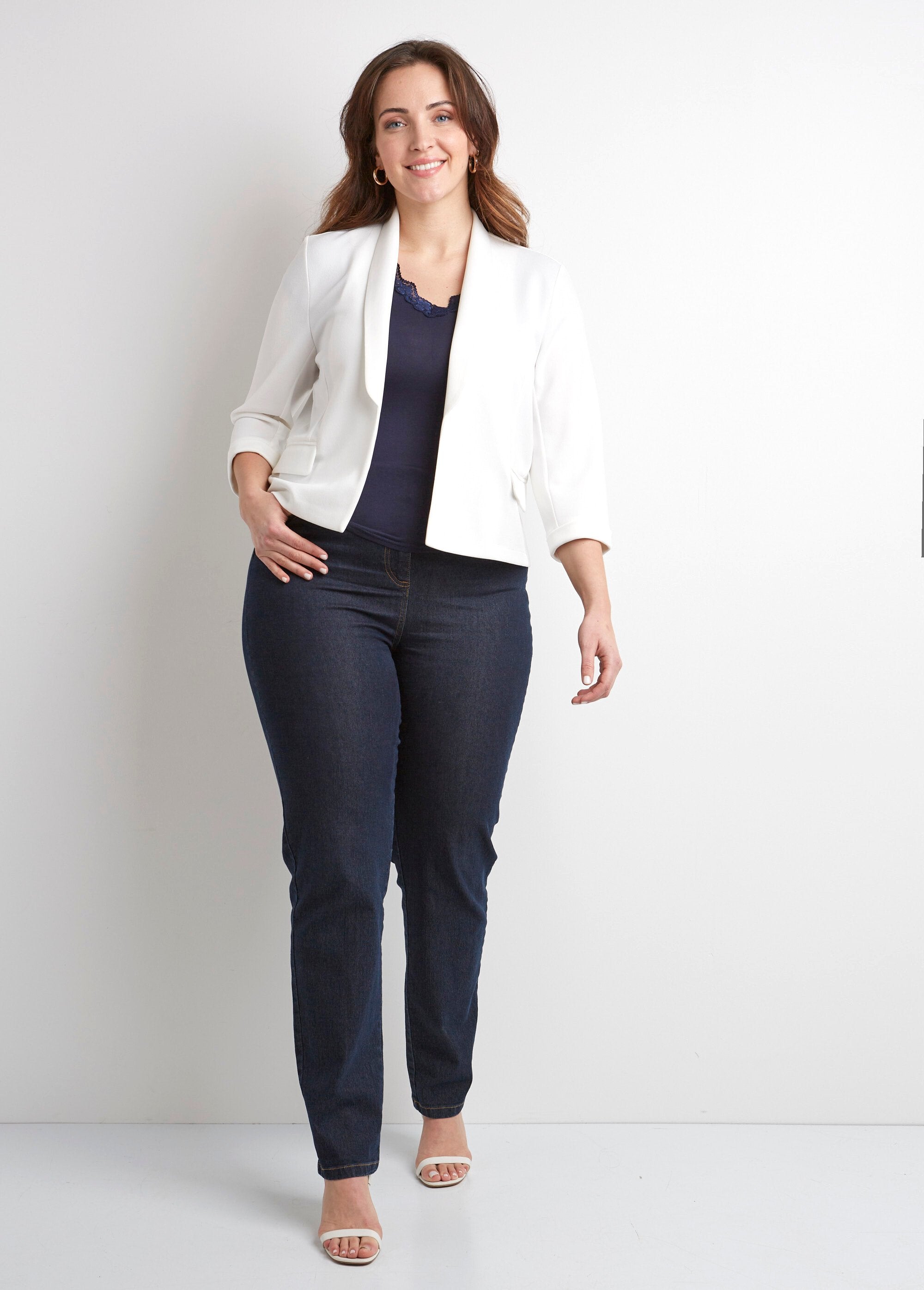 Veste_unie_courte_smocking_manches_3/4_Blanc_SF1_curvy