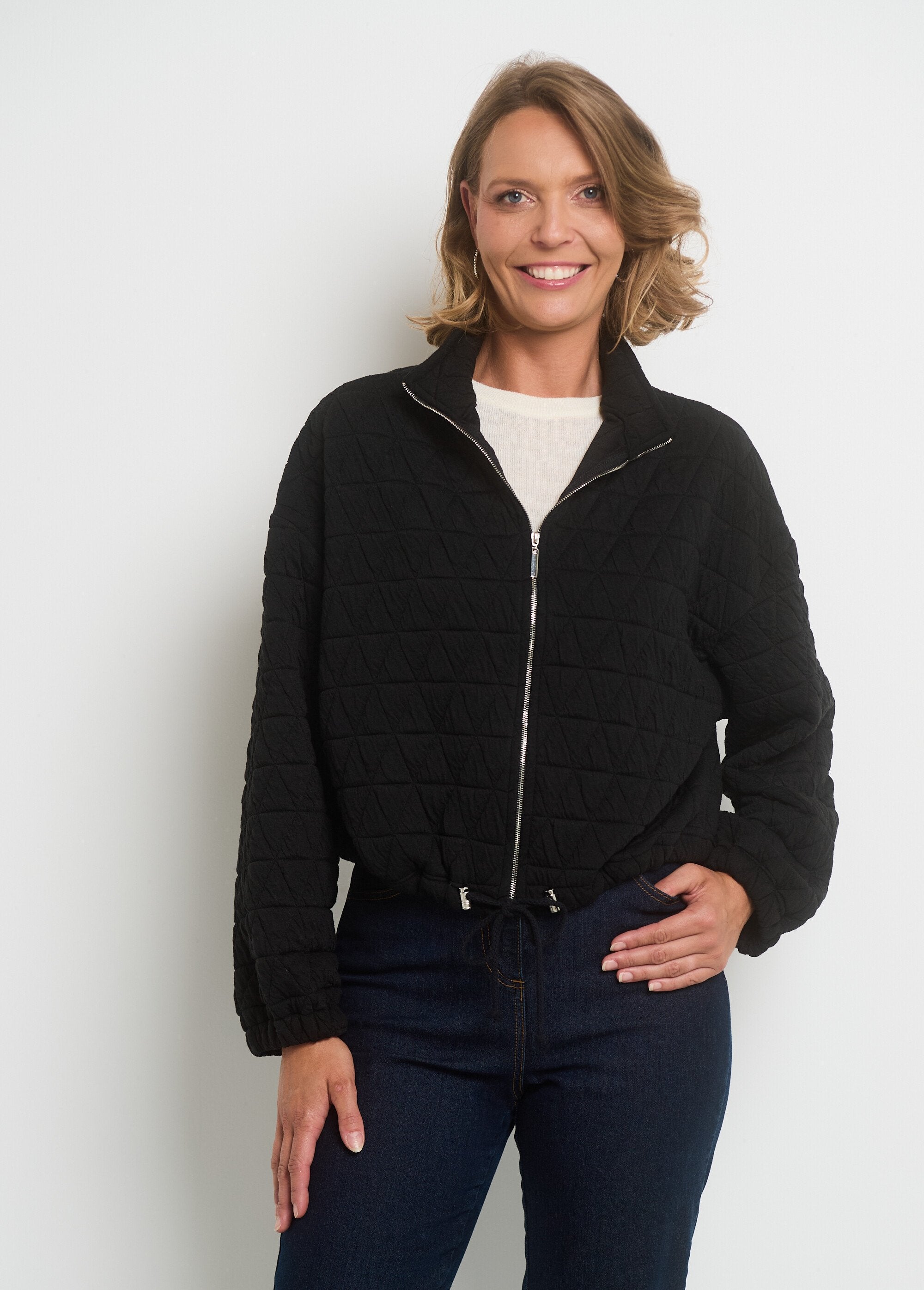 Doudoune matelassée zippée col montant - Noir - - 41.99 Doudoune matelassée zippée col montant - Noir - - 41.99